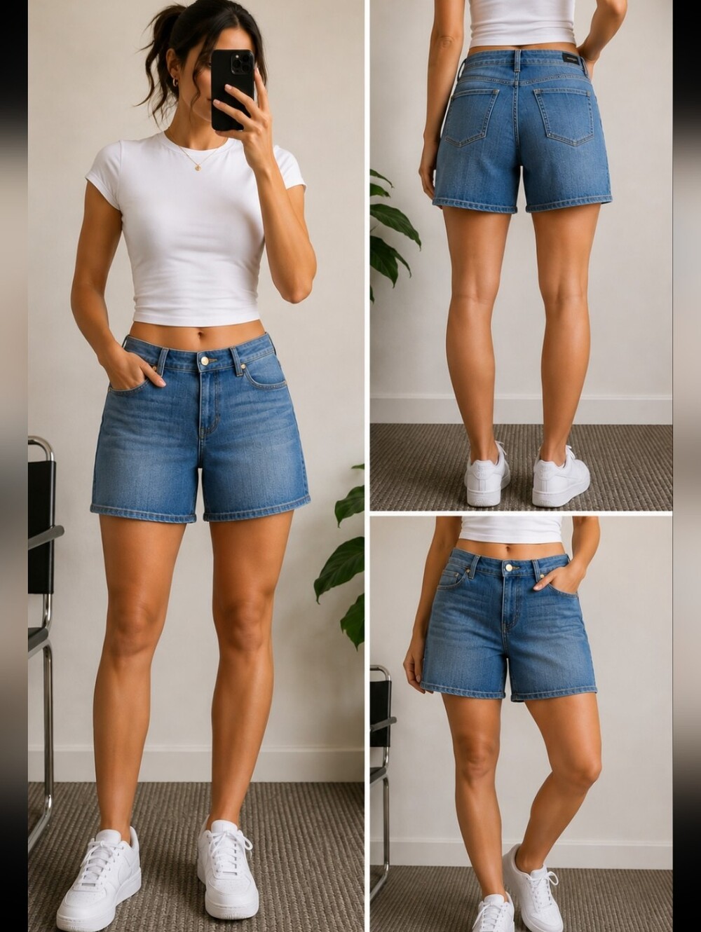 Liverpool Los Angeles Marley Girlfriend Denim Shorts Size 14 Medium Wash Stretch